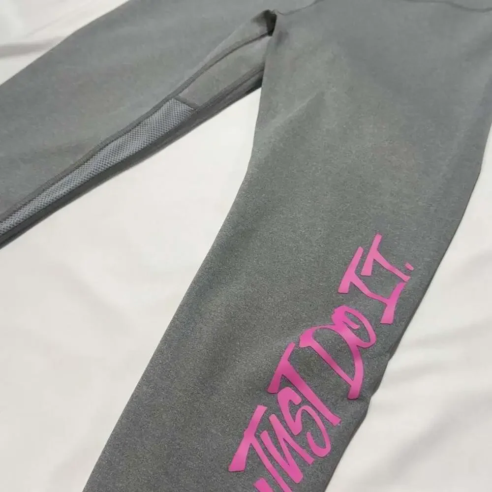Nike Dri-FIT Just Do It Leggings Gray Small